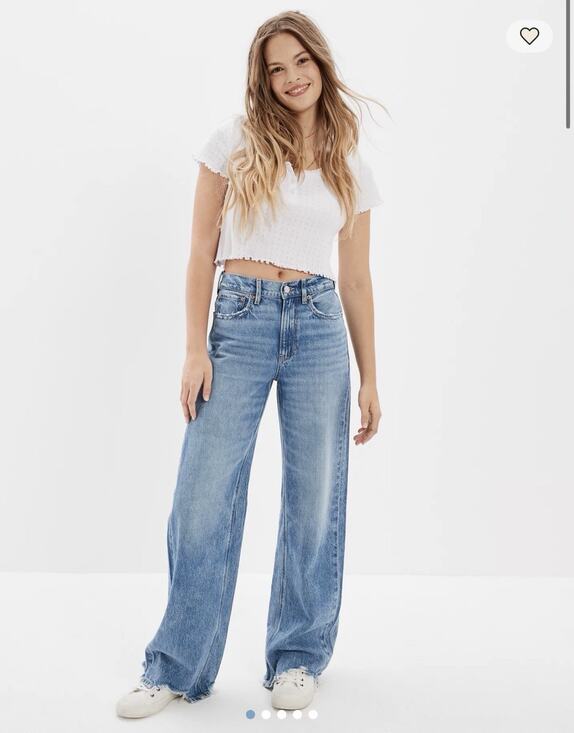 American Eagle Outfitters Denim - American Eagle Outfitters Light Blue Wide Leg Jeans